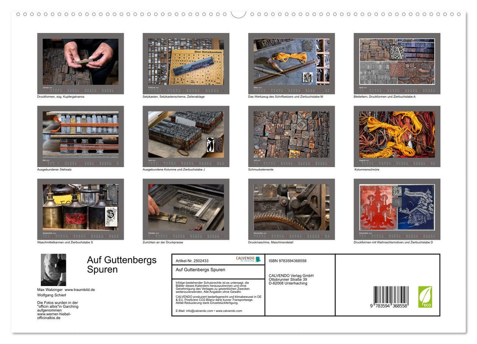 Auf Guttenbergs Spuren (CALVENDO Premium Wandkalender 2027)