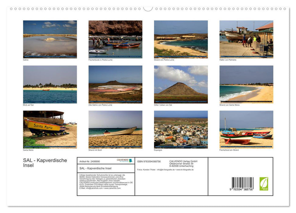 SAL - Kapverdische Insel (CALVENDO Premium Wandkalender 2027)