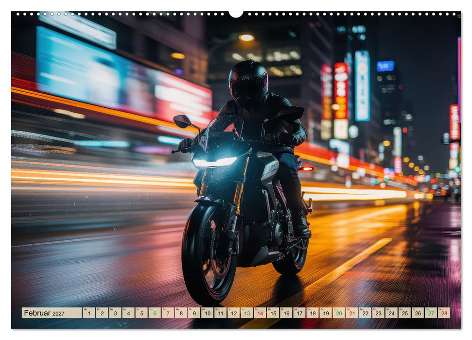 E-Motorrad-Biker (CALVENDO Premium Wandkalender 2027)