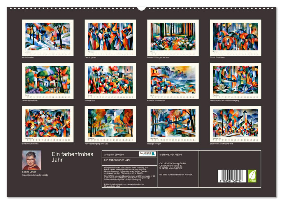 Ein farbenfrohes Jahr (CALVENDO Premium Wandkalender 2027)