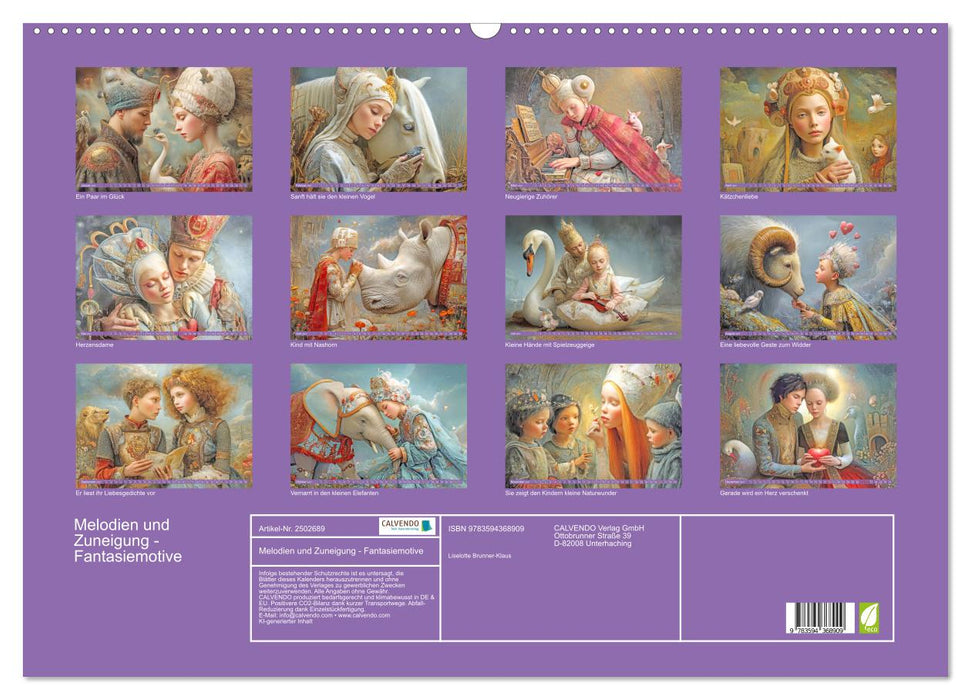 Melodien und Zuneigung - Fantasiemotive (CALVENDO Wandkalender 2027)