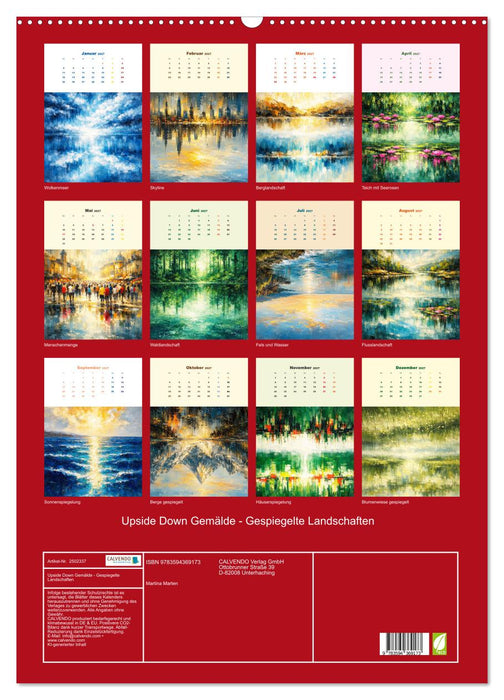 Upside Down Gemälde - Gespiegelte Landschaften (CALVENDO Wandkalender 2027)
