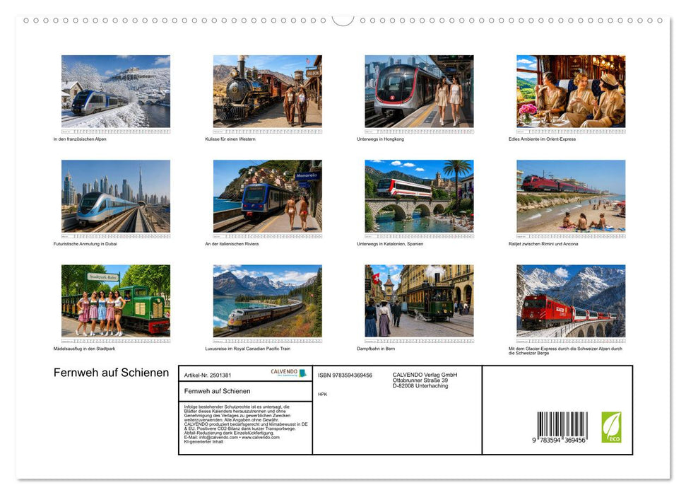 Fernweh auf Schienen (CALVENDO Premium Wandkalender 2027)