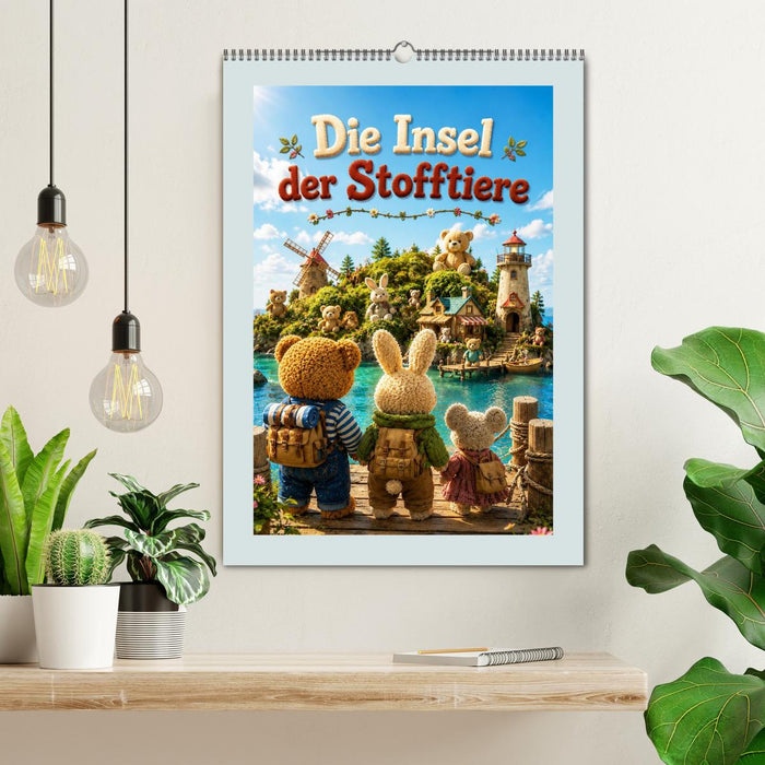 Die Insel der Stofftiere (CALVENDO Wandkalender 2027)