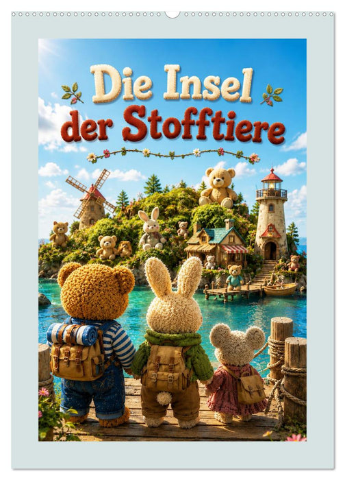 Die Insel der Stofftiere (CALVENDO Wandkalender 2027)