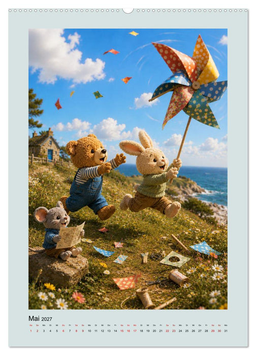 Die Insel der Stofftiere (CALVENDO Wandkalender 2027)