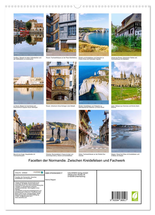 Facetten der Normandie. Zwischen Kreidefelsen und Fachwerk (CALVENDO Premium Wandkalender 2027)
