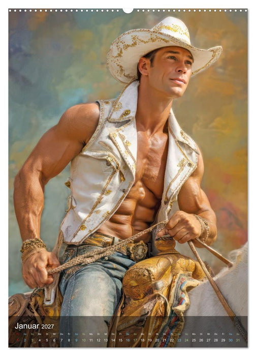 Cowboy Erotik - Männerportraits (CALVENDO Wandkalender 2027)