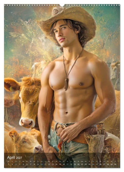 Cowboy Erotik - Männerportraits (CALVENDO Wandkalender 2027)