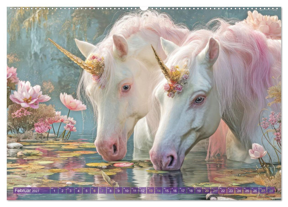 Einhörner - Verträumte Fantasiemotive (CALVENDO Premium Wandkalender 2027)