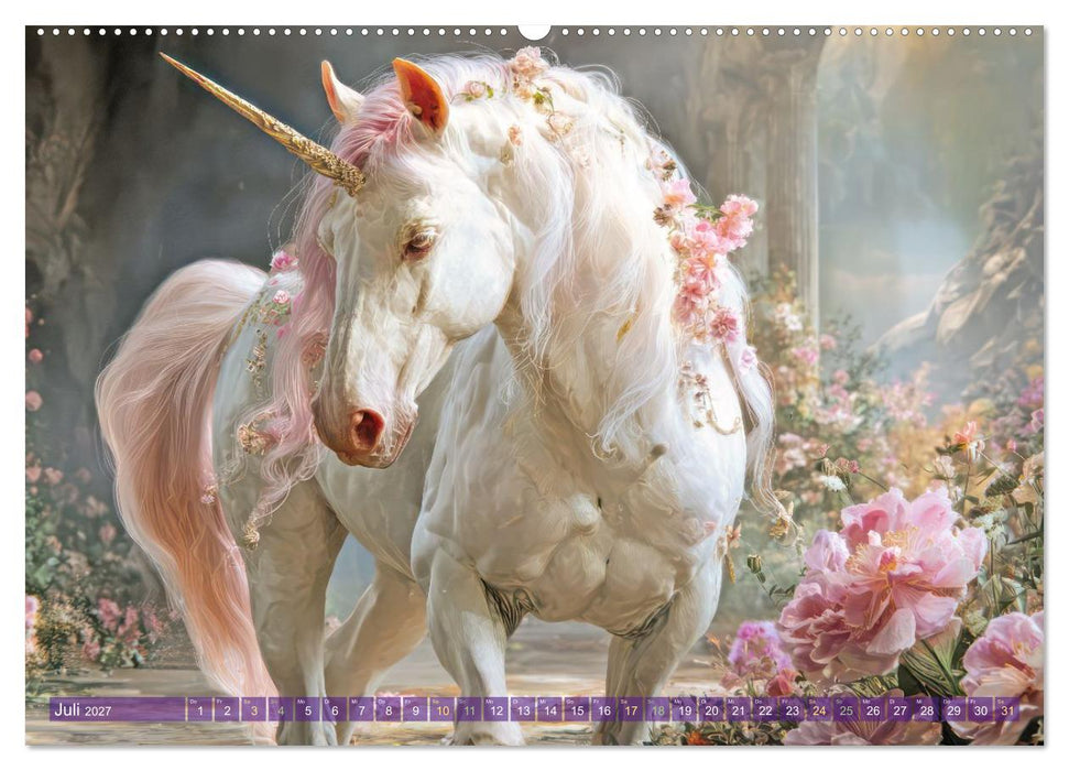 Einhörner - Verträumte Fantasiemotive (CALVENDO Premium Wandkalender 2027)