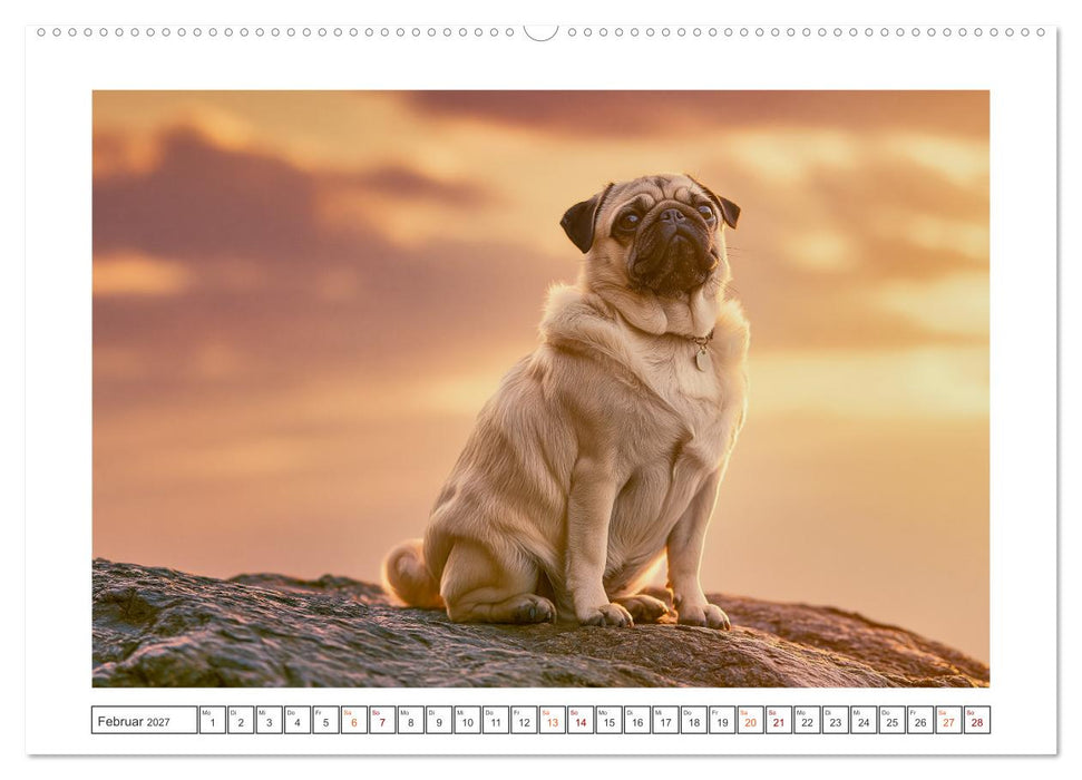 Edle Möpse (CALVENDO Wandkalender 2027)