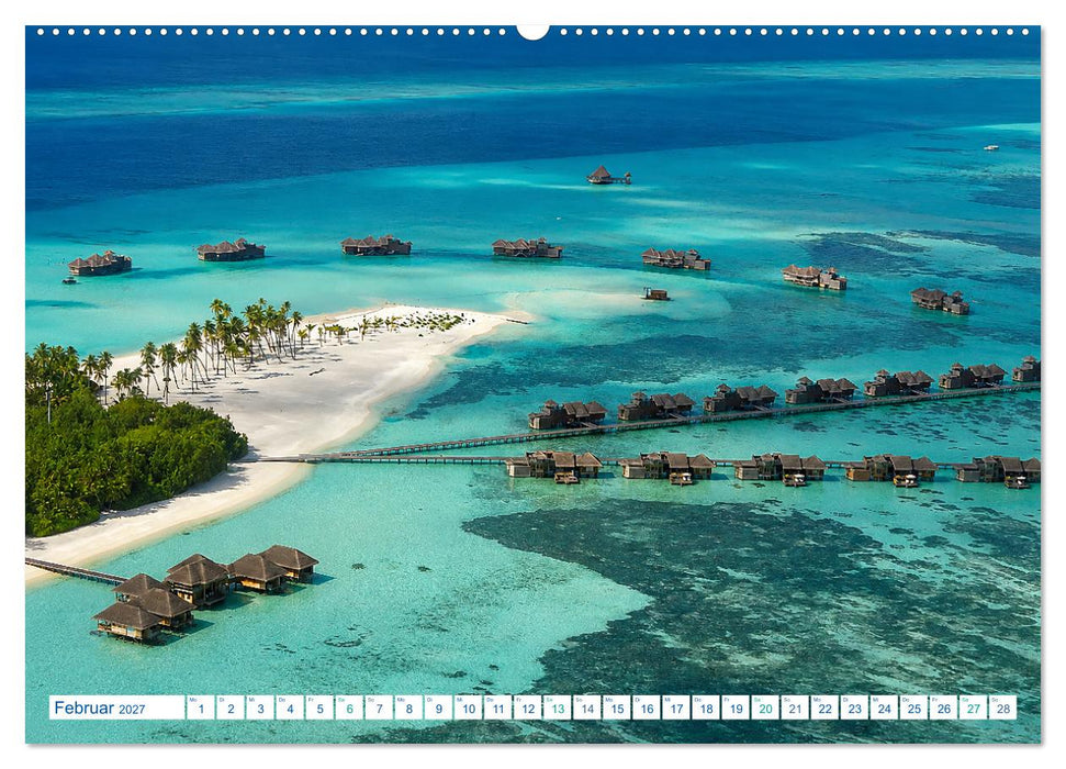 Malediven - Luftaufnahmen im Inselparadies (CALVENDO Wandkalender 2027)
