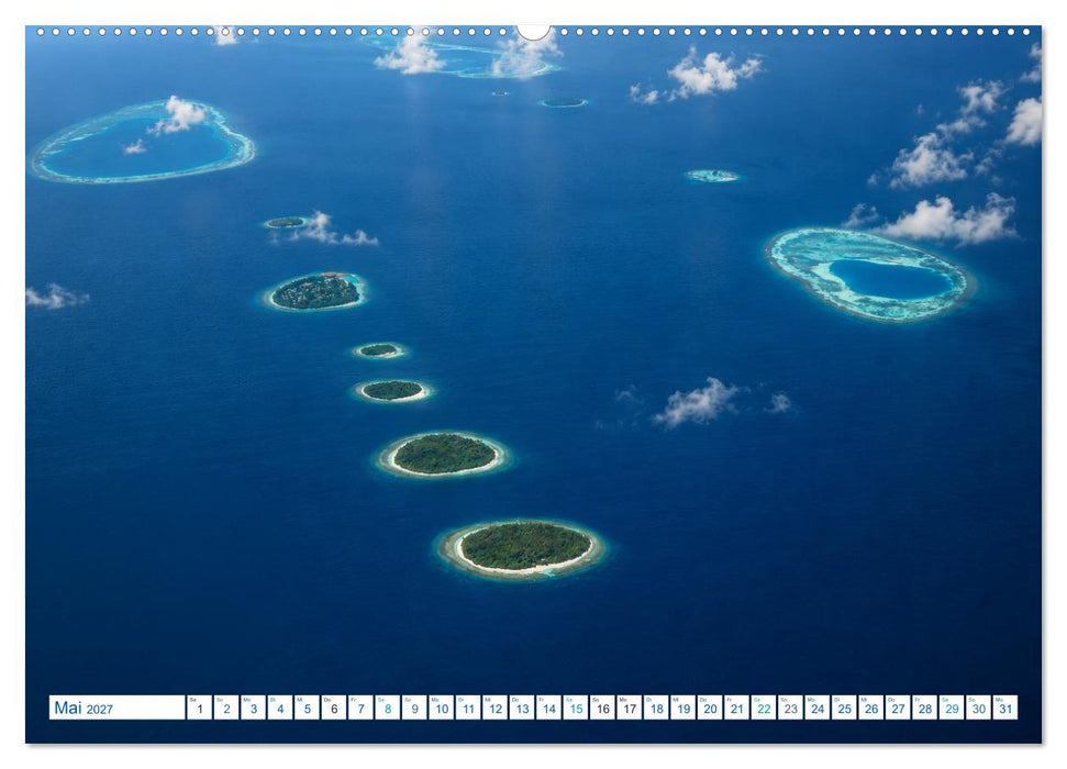 Malediven - Luftaufnahmen im Inselparadies (CALVENDO Wandkalender 2027)