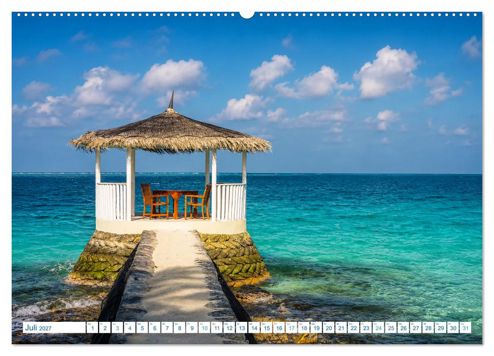 Malediven - Traumstrände im türkisblauen Paradies (CALVENDO Premium Wandkalender 2027)
