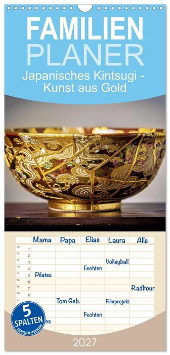 Japanisches Kintsugi - Kunst aus Gold (CALVENDO Familienplaner 2027)