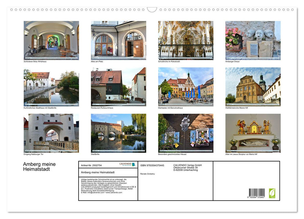 Amberg meine Heimatstadt (CALVENDO Wandkalender 2027)
