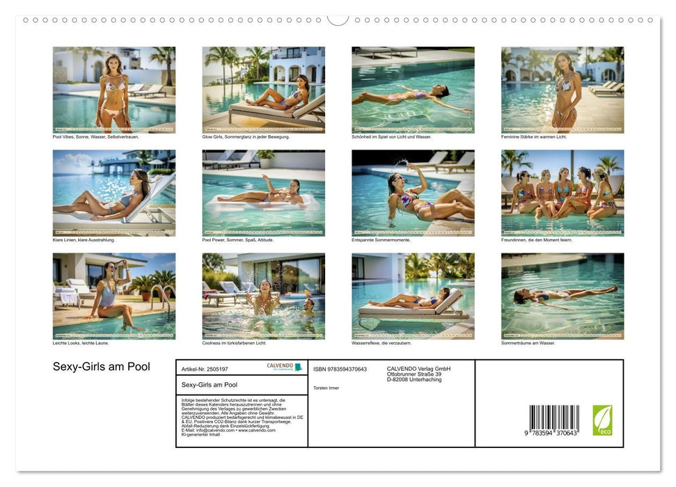 Sexy-Girls am Pool (CALVENDO Premium Wandkalender 2027)