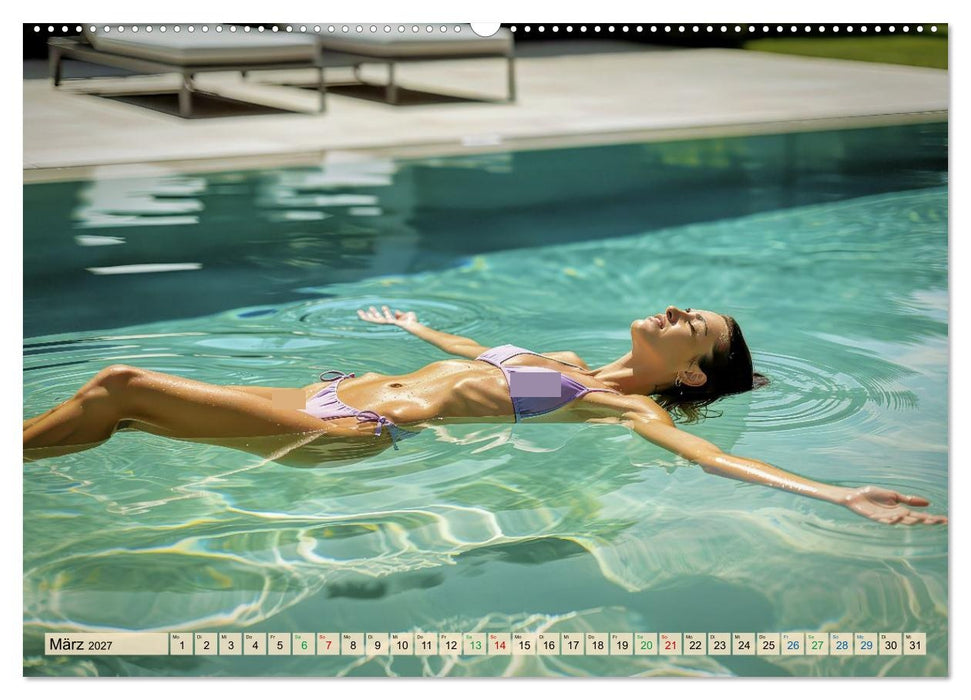 Sexy-Girls am Pool (CALVENDO Premium Wandkalender 2027)