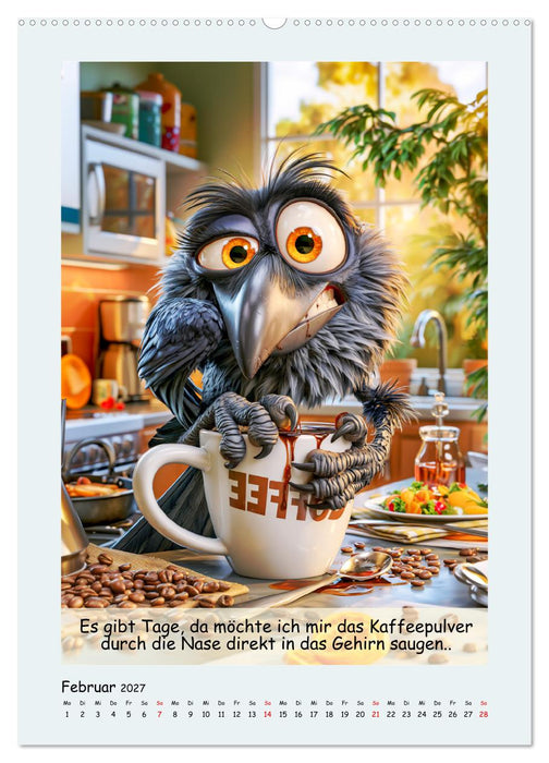 Gemeine Raben. Mit Humor durch den Büro-Wahnsinn (CALVENDO Premium Wandkalender 2027)