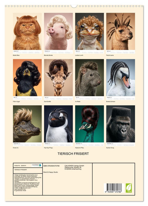 TIERISCH FRISIERT (CALVENDO Premium Wandkalender 2027)