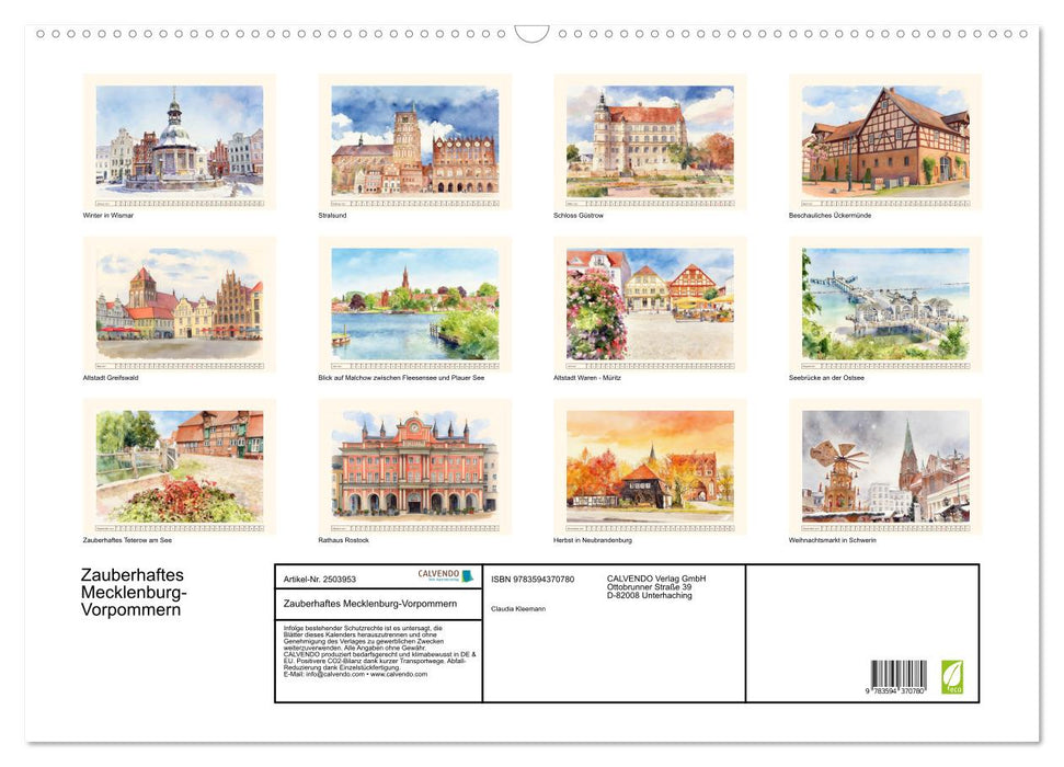 Zauberhaftes Mecklenburg-Vorpommern (CALVENDO Wandkalender 2027)