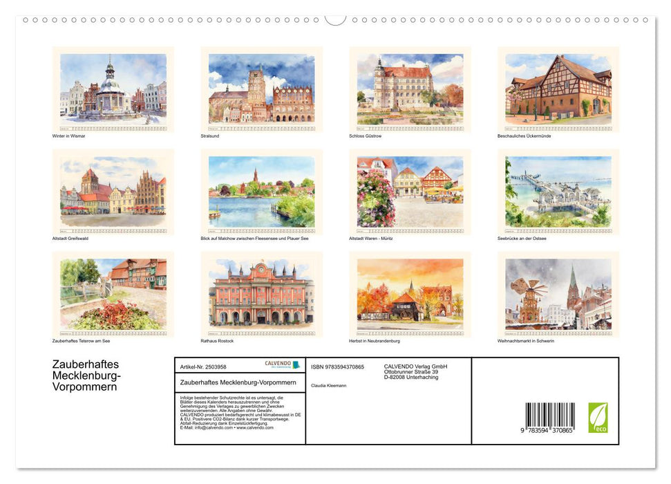 Zauberhaftes Mecklenburg-Vorpommern (CALVENDO Premium Wandkalender 2027)
