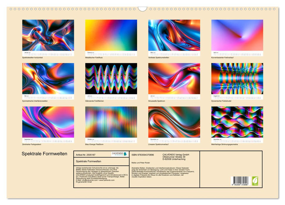 Spektrale Formwelten (CALVENDO Wandkalender 2027)