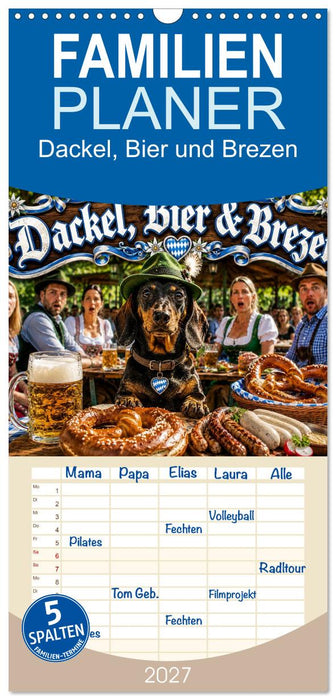 Dackel, Bier und Brezen (CALVENDO Familienplaner 2027)