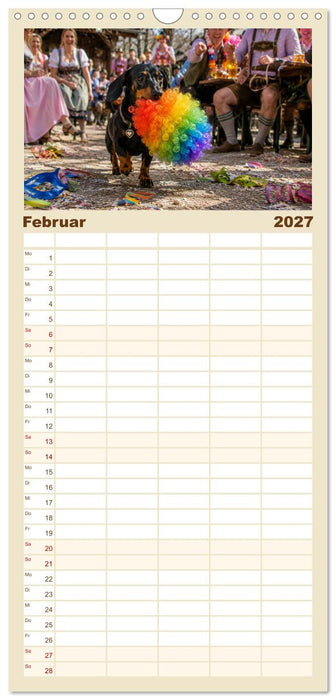 Dackel, Bier und Brezen (CALVENDO Familienplaner 2027)