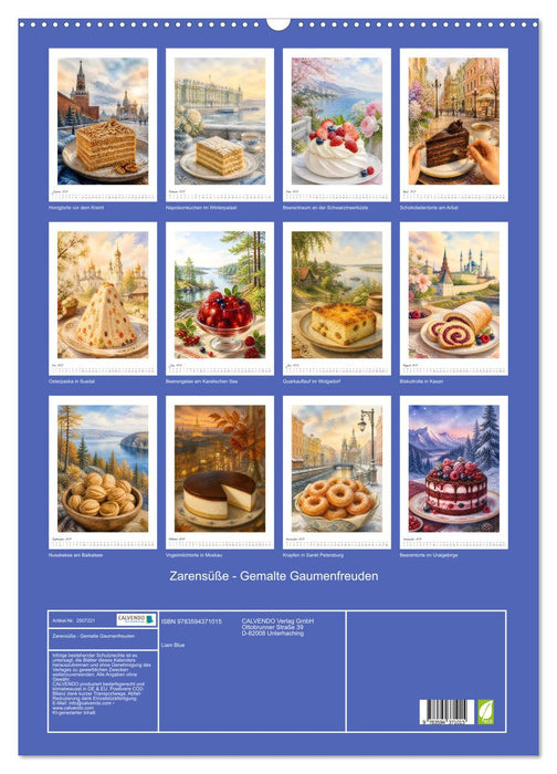 Zarensüße - Gemalte Gaumenfreuden (CALVENDO Wandkalender 2027)