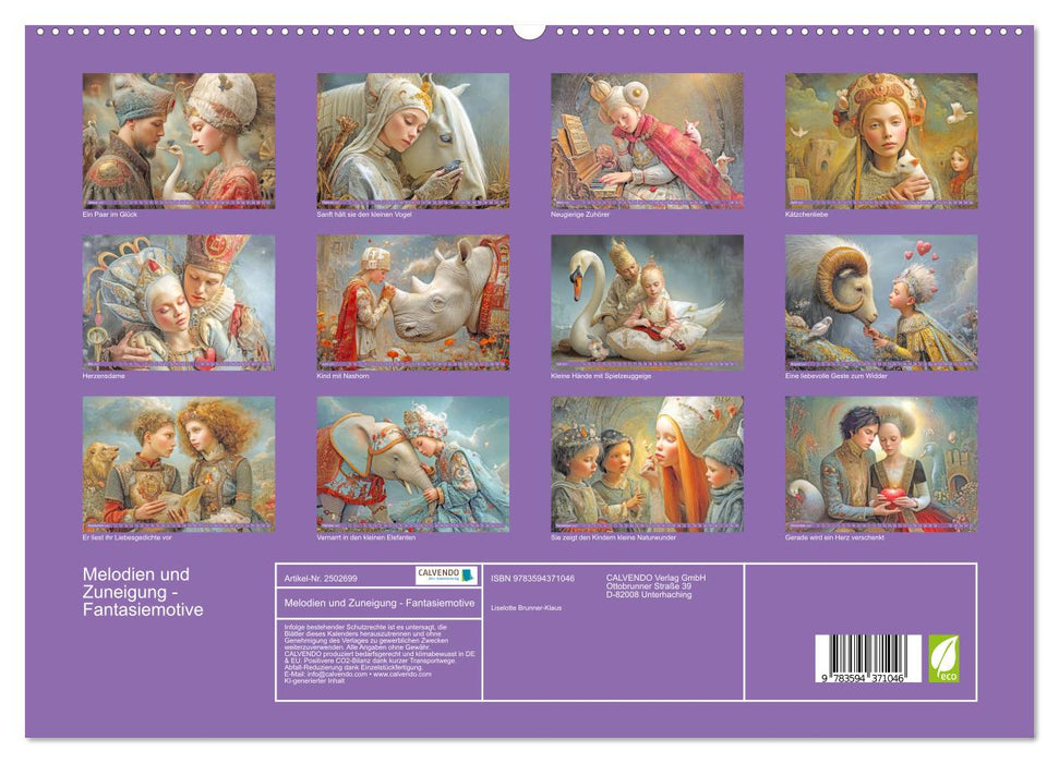 Melodien und Zuneigung - Fantasiemotive (CALVENDO Premium Wandkalender 2027)