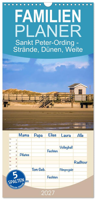 Sankt Peter-Ording - Strände, Dünen, Weite (CALVENDO Familienplaner 2027)