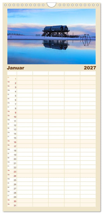 Sankt Peter-Ording - Strände, Dünen, Weite (CALVENDO Familienplaner 2027)
