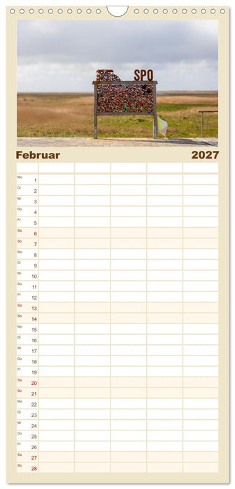 Sankt Peter-Ording - Strände, Dünen, Weite (CALVENDO Familienplaner 2027)