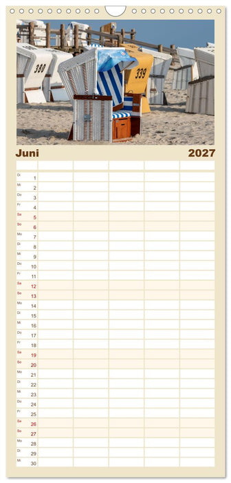 Sankt Peter-Ording - Strände, Dünen, Weite (CALVENDO Familienplaner 2027)