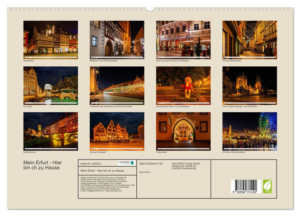Mein Erfurt - Hier bin ch zu Hause (CALVENDO Premium Wandkalender 2027)