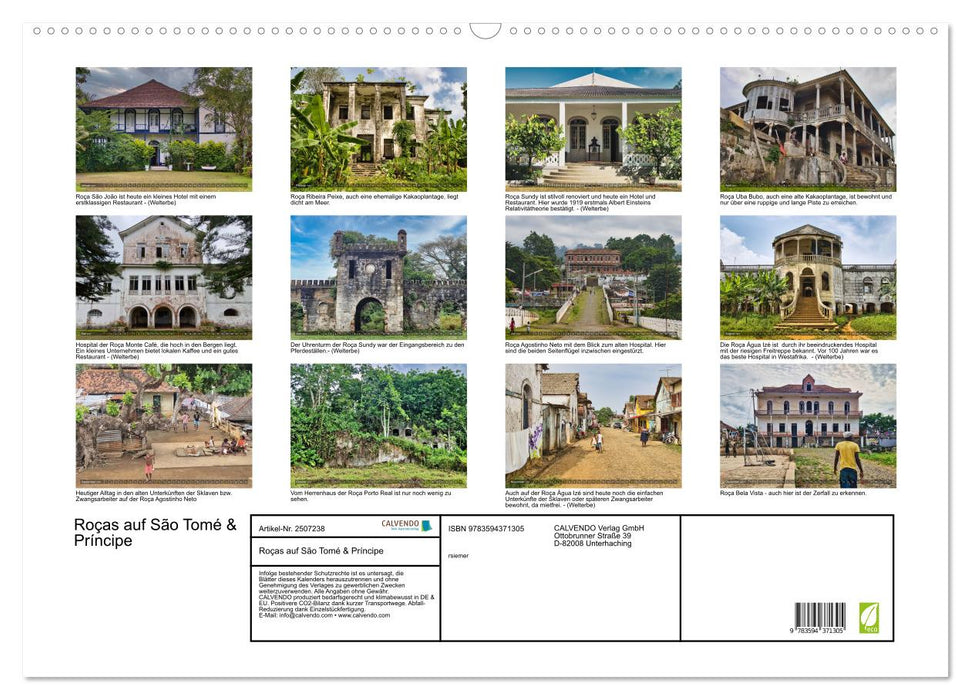 Roças auf São Tomé & Príncipe (CALVENDO Wandkalender 2027)