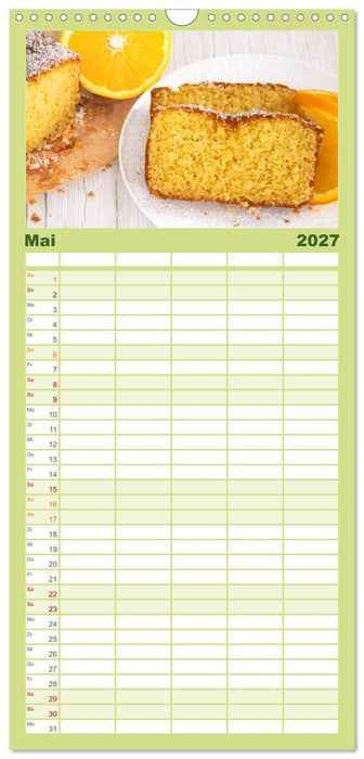 Jeden Monat backen (CALVENDO Familienplaner 2027)