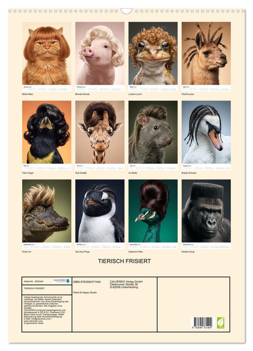 TIERISCH FRISIERT (CALVENDO Wandkalender 2027)