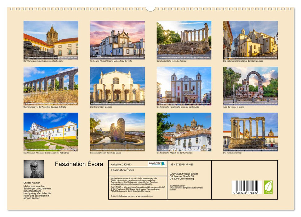 Faszination Évora (CALVENDO Premium Wandkalender 2027)