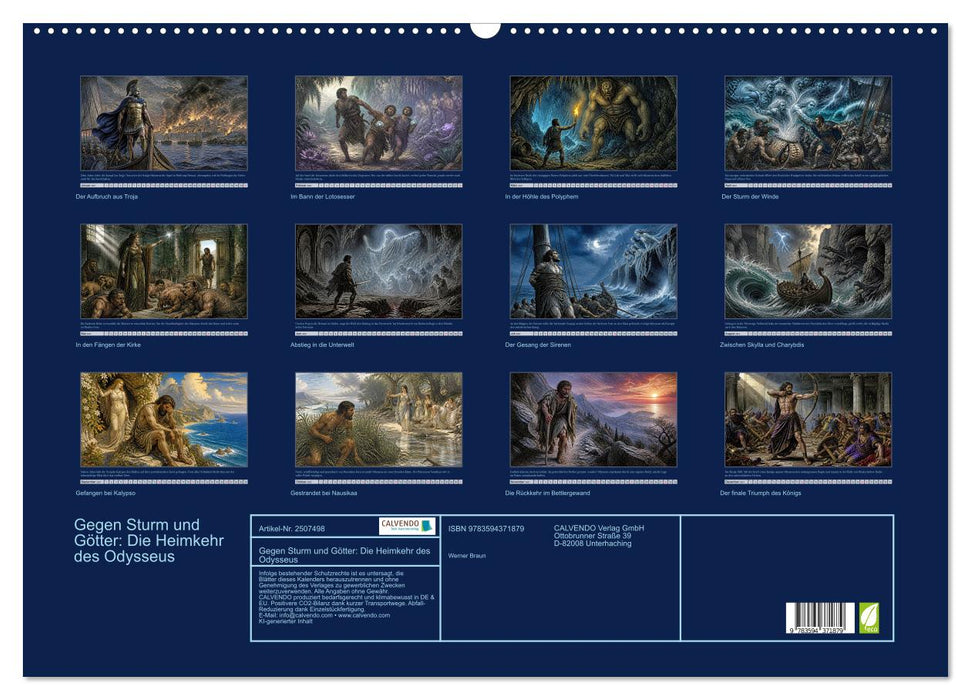 Gegen Sturm und Götter: Die Heimkehr des Odysseus (CALVENDO Wandkalender 2027)