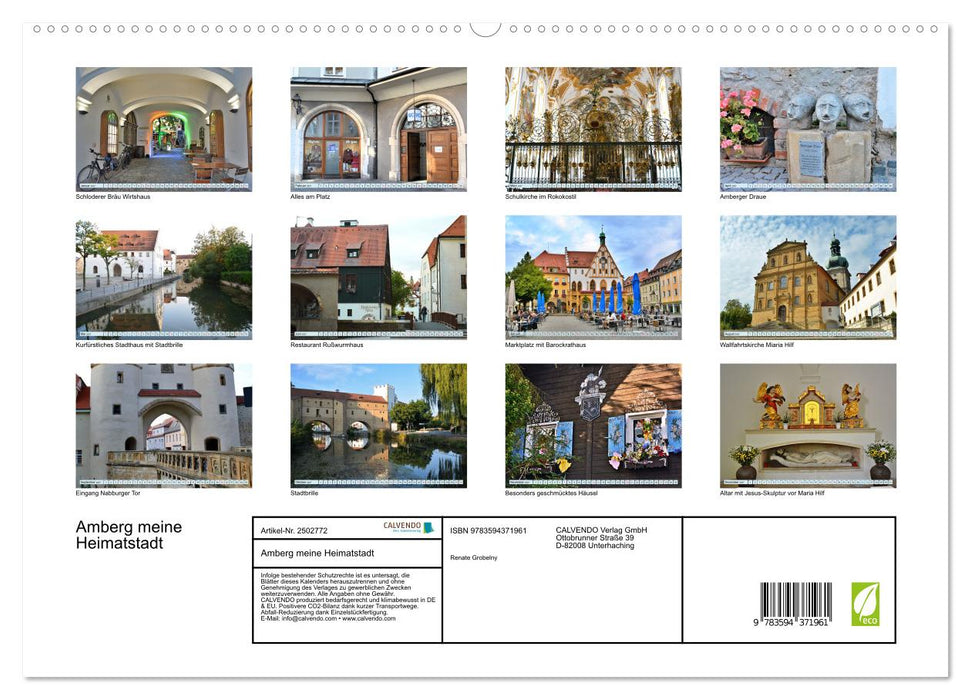 Amberg meine Heimatstadt (CALVENDO Premium Wandkalender 2027)