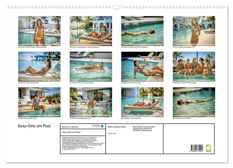 Sexy-Girls am Pool (CALVENDO Wandkalender 2027)