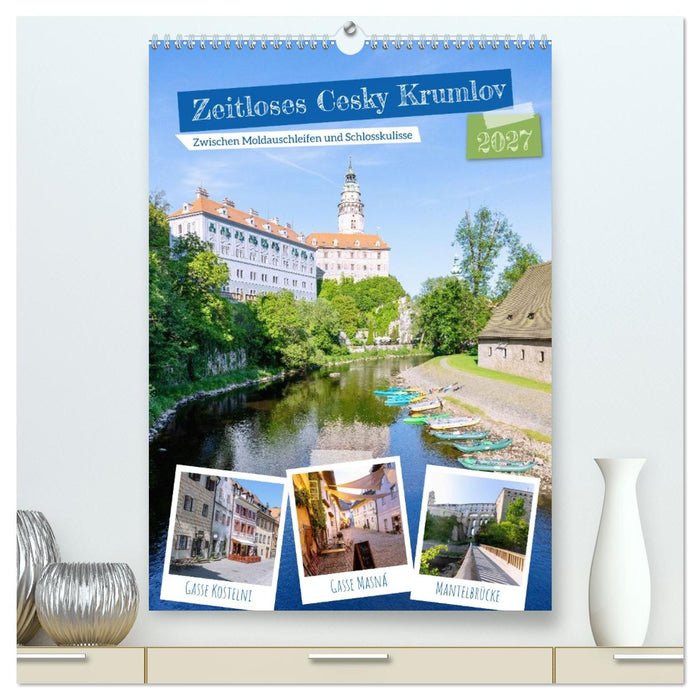 Zeitloses Cesky Krumlov. Zwischen Moldauschleifen und Schlosskulisse (CALVENDO Premium Wandkalender 2027)