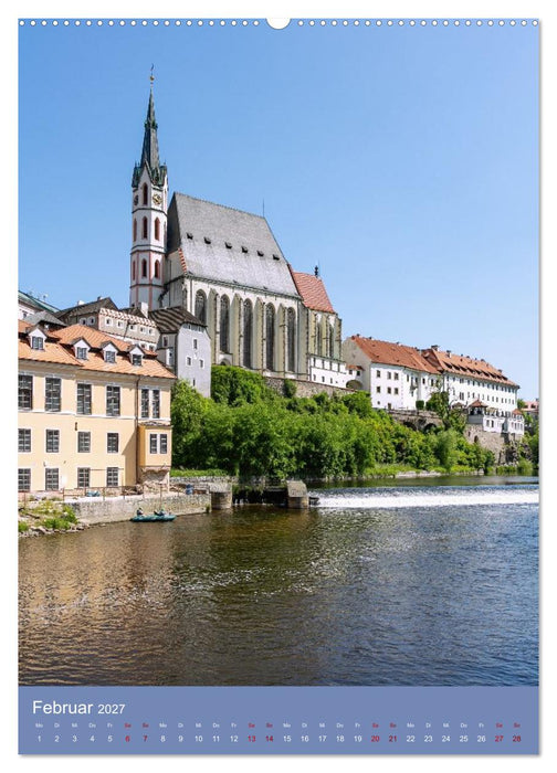 Zeitloses Cesky Krumlov. Zwischen Moldauschleifen und Schlosskulisse (CALVENDO Premium Wandkalender 2027)