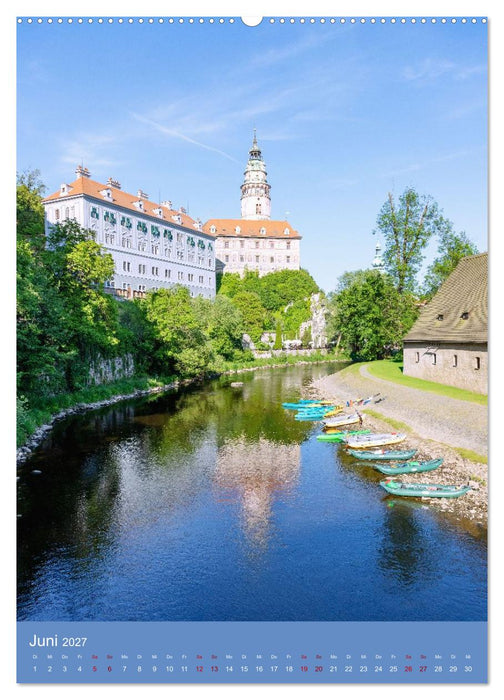 Zeitloses Cesky Krumlov. Zwischen Moldauschleifen und Schlosskulisse (CALVENDO Premium Wandkalender 2027)