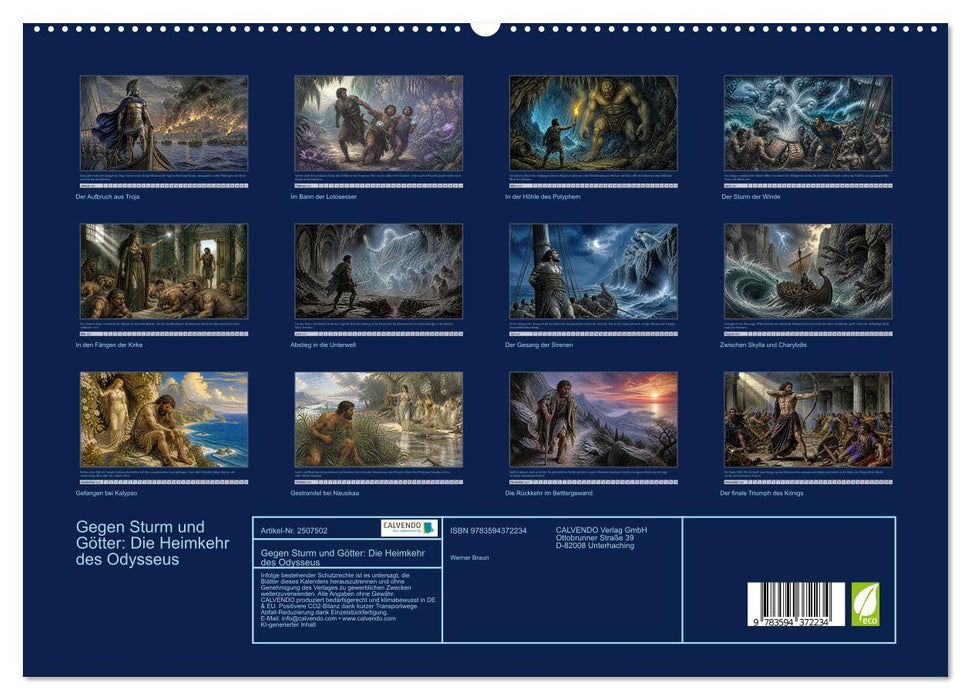 Gegen Sturm und Götter: Die Heimkehr des Odysseus (CALVENDO Premium Wandkalender 2027)