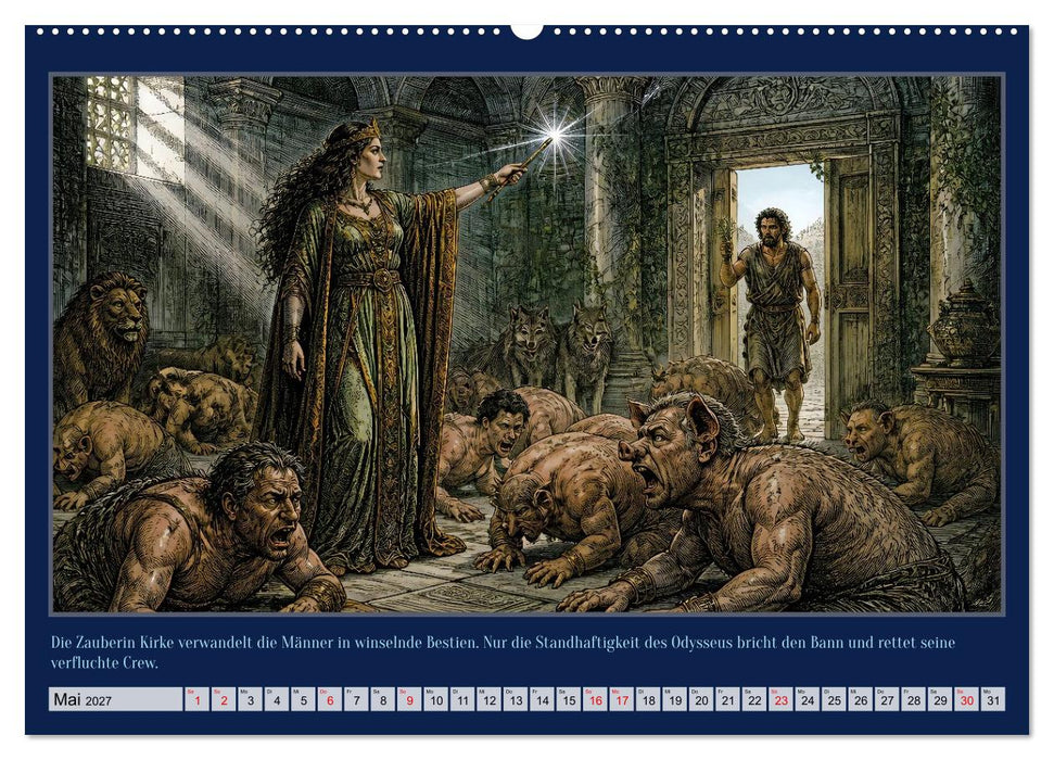 Gegen Sturm und Götter: Die Heimkehr des Odysseus (CALVENDO Premium Wandkalender 2027)