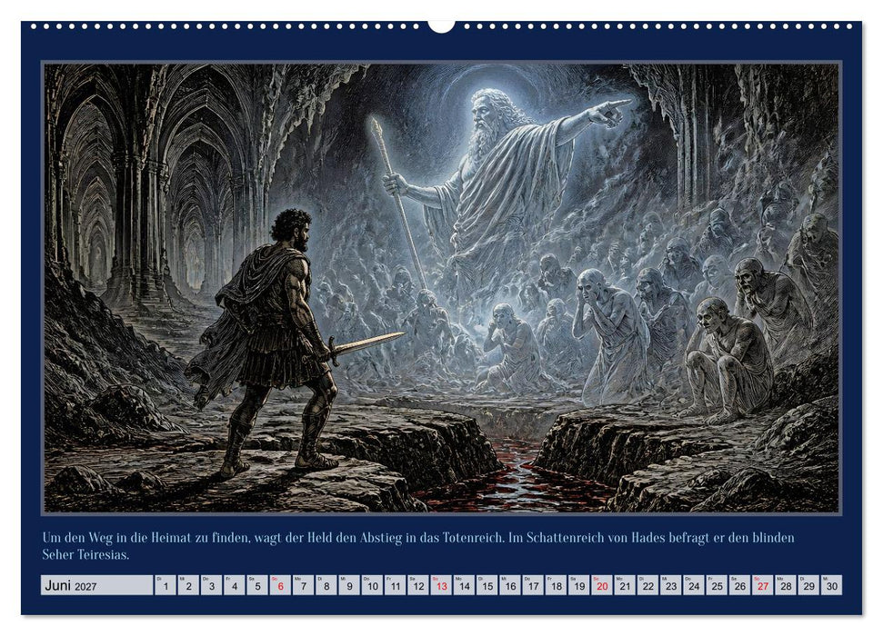 Gegen Sturm und Götter: Die Heimkehr des Odysseus (CALVENDO Premium Wandkalender 2027)